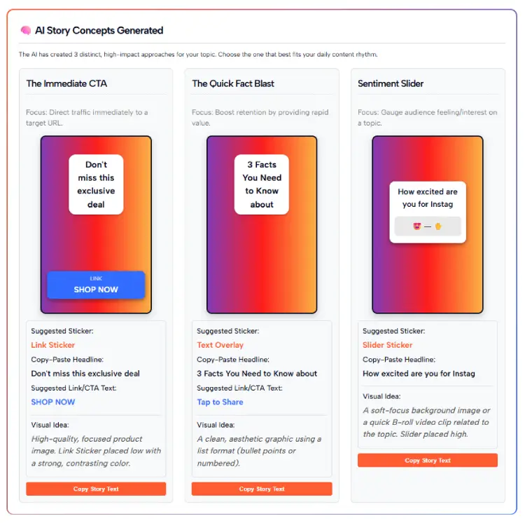 AI Instagram Story Generator
