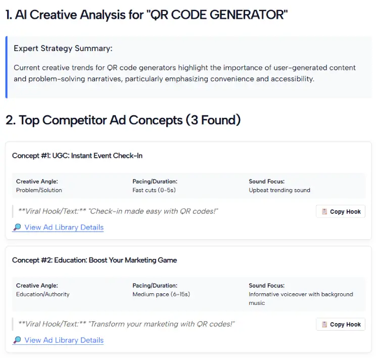 Free TikTok Competitor Ads Suggestion