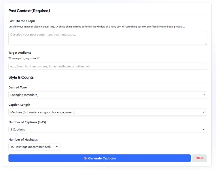 Instagram Caption Generator