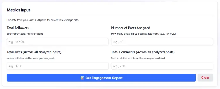 Instagram Engagement Calculator