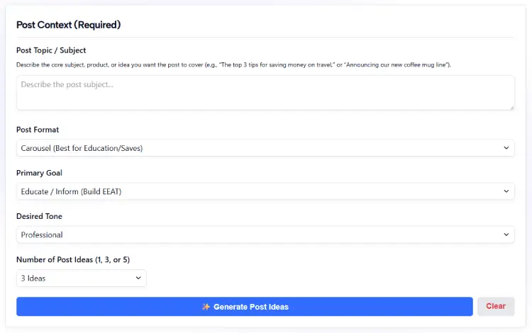 Instagram Post Generator