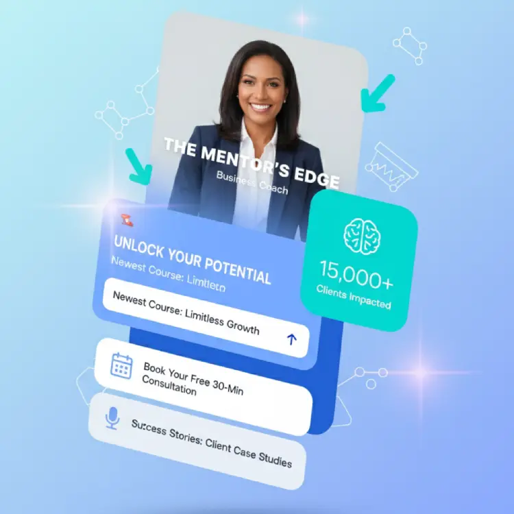Link in bio for business coach