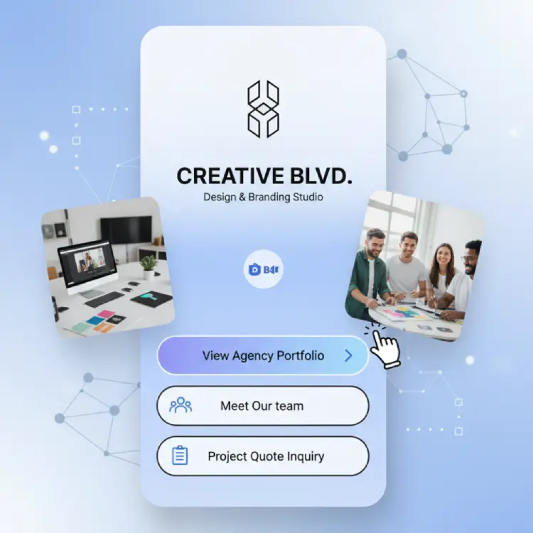 Link in bio for design and branding firms