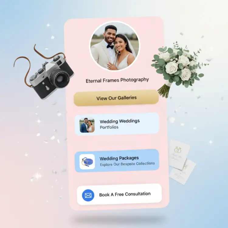 Link in bio for wedding photographers