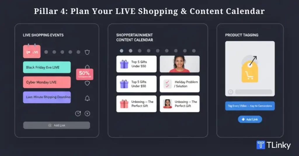 LIVE Shopping & Content Calendar