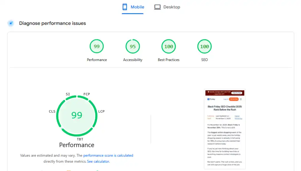 Page Speed