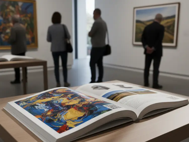 Art book featuring QR Code for supplementary content or videos