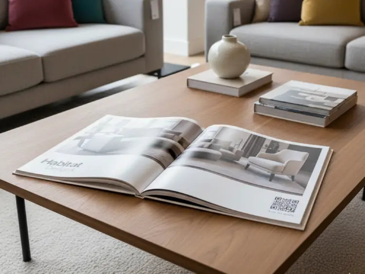 Furniture catalog with QR Code for product details
