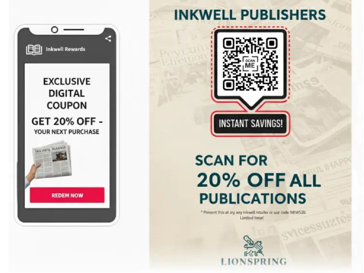 Newspaper or magazine ad with QR Code to engage readers