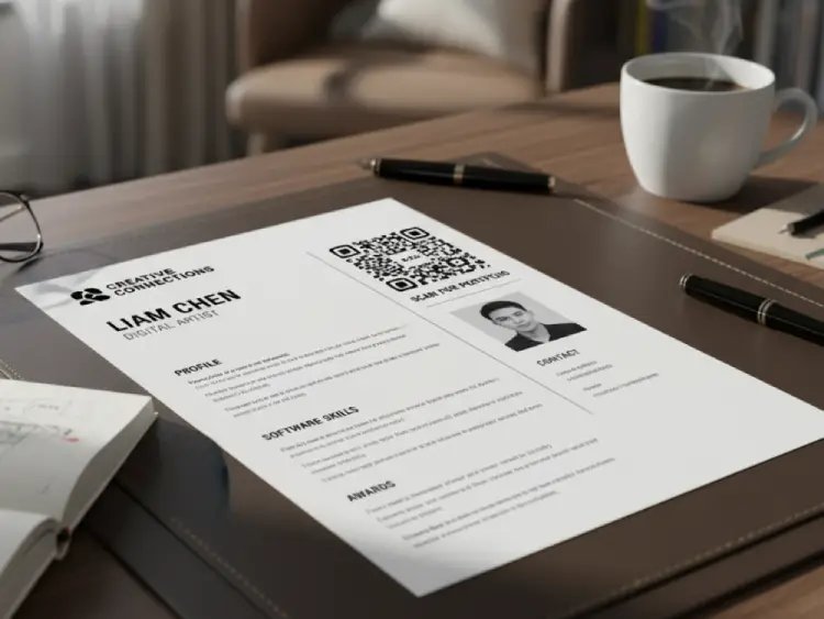 ATS-friendly resume with QR Code for additional candidate info