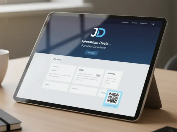 Tech-focused resume with QR Code linking to portfolio or project showcase
