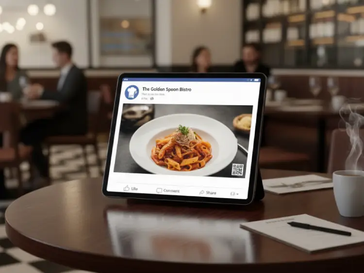Facebook post with QR Code for event or offer promotion