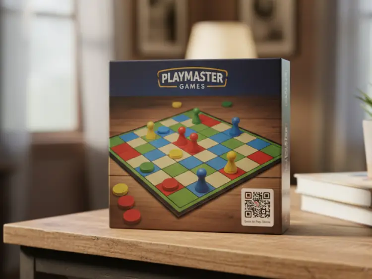 Chess set with QR Code for tutorials or strategy guides