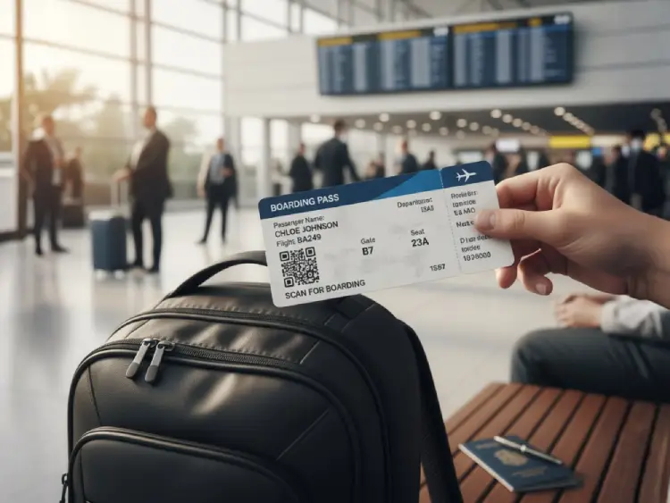 Boarding pass with QR Code for easy travel access