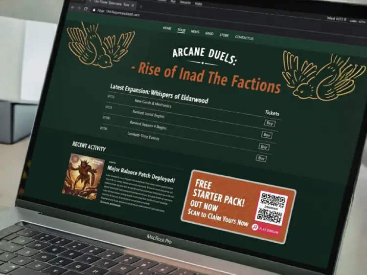 Drinks web banner featuring QR Code for product details or deals