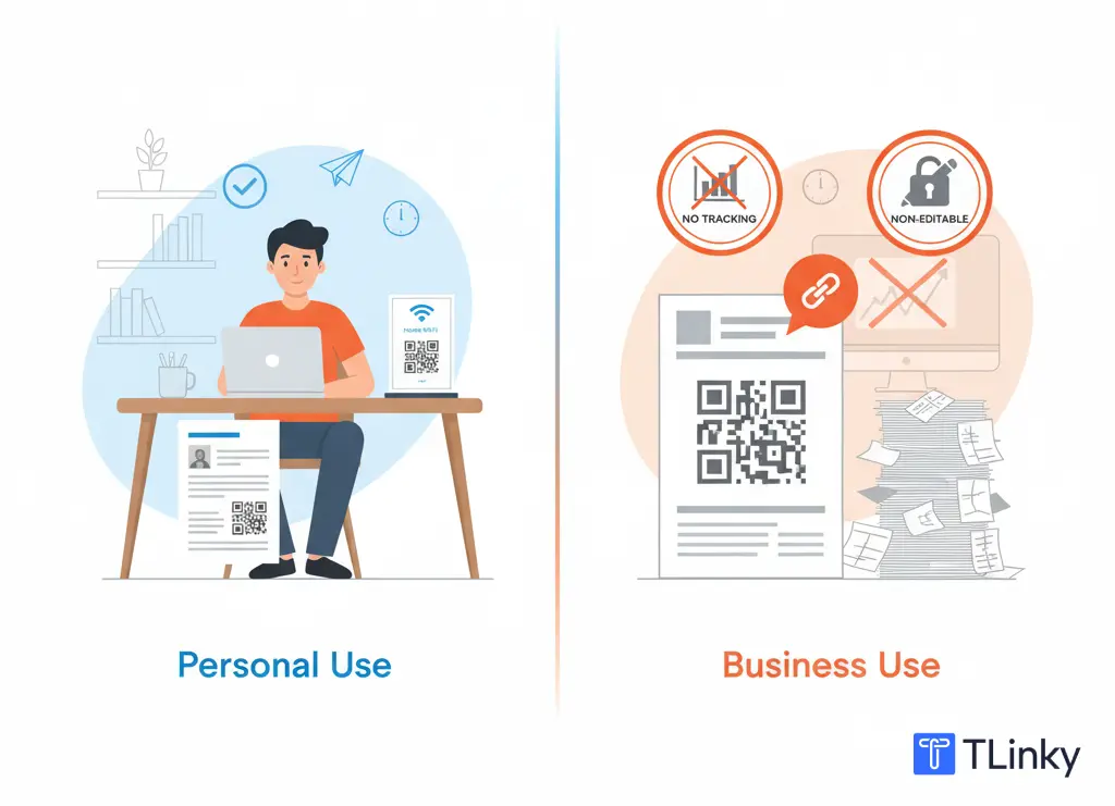 Static QR Codes for Business vs Personal Use