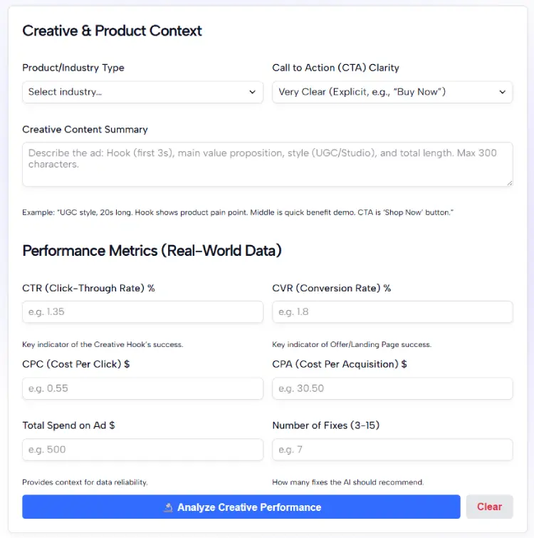 TikTok Ad Creative Analyzer