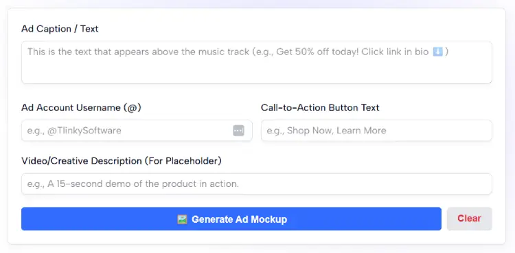 TikTok Ad Preview Generator