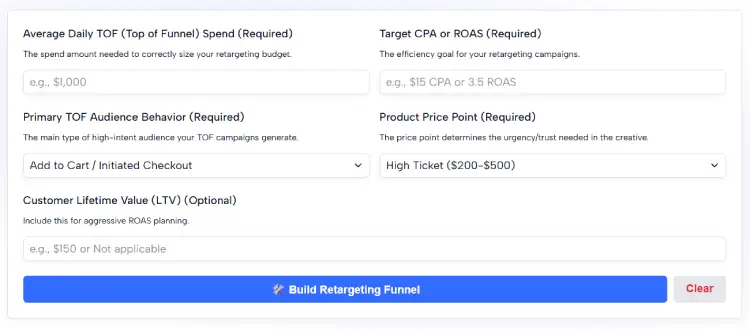 TikTok Ad Retargeting Builder