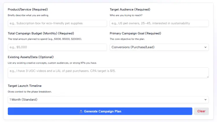 TikTok Campaign Planner