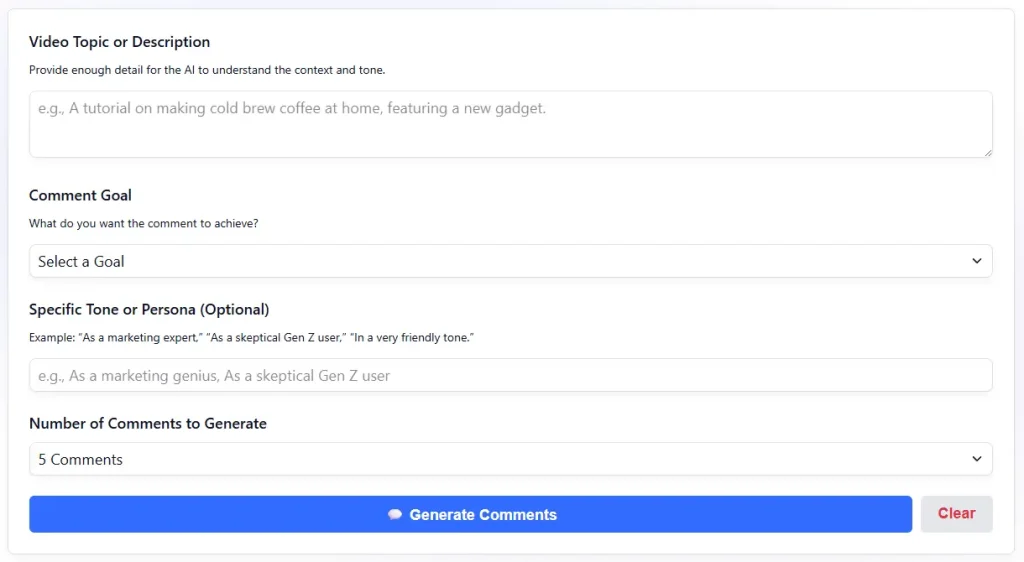 TikTok Comment Generator