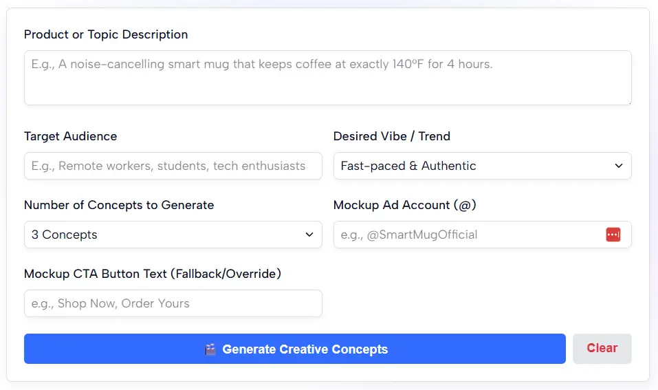TikTok Creative Generator (AI)