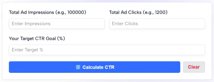 TikTok CTR Calculator