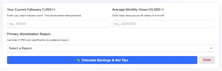TikTok Earnings Calculator