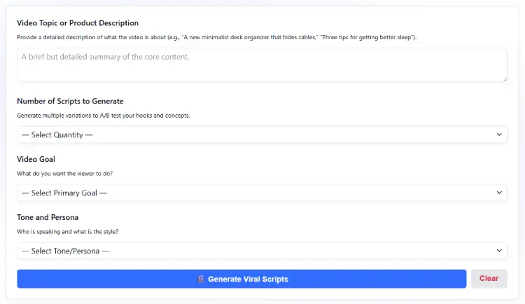 TikTok Script Generator