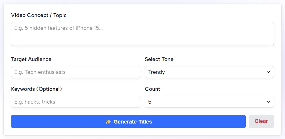 TikTok Title Generator