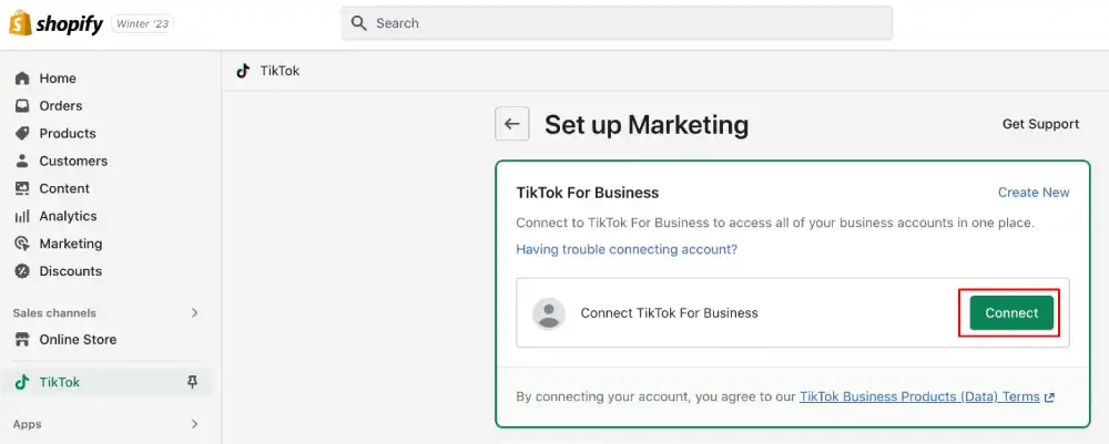 Connect Your TikTok for Business Account to Shopify