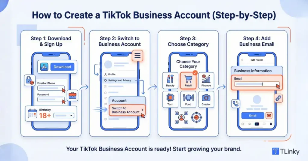 Createing a TikTok Business Account