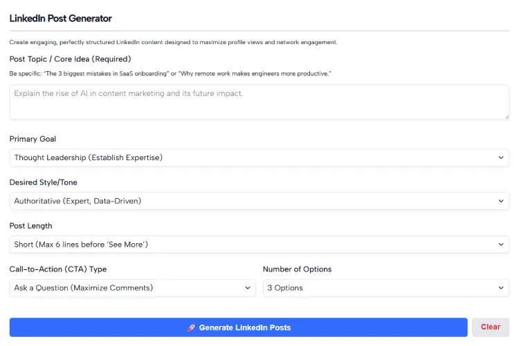 LinkedIn Post Generator