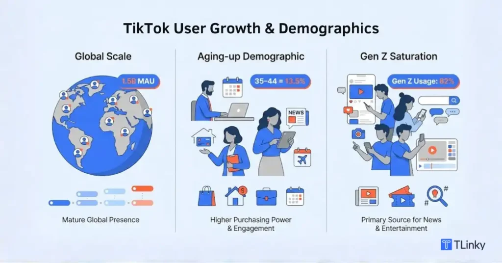 TikTok User Growth & Demographics
