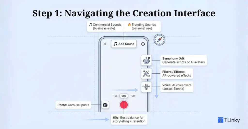 Navigating the Creation Interface