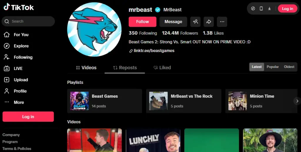 TikTok MrBeast