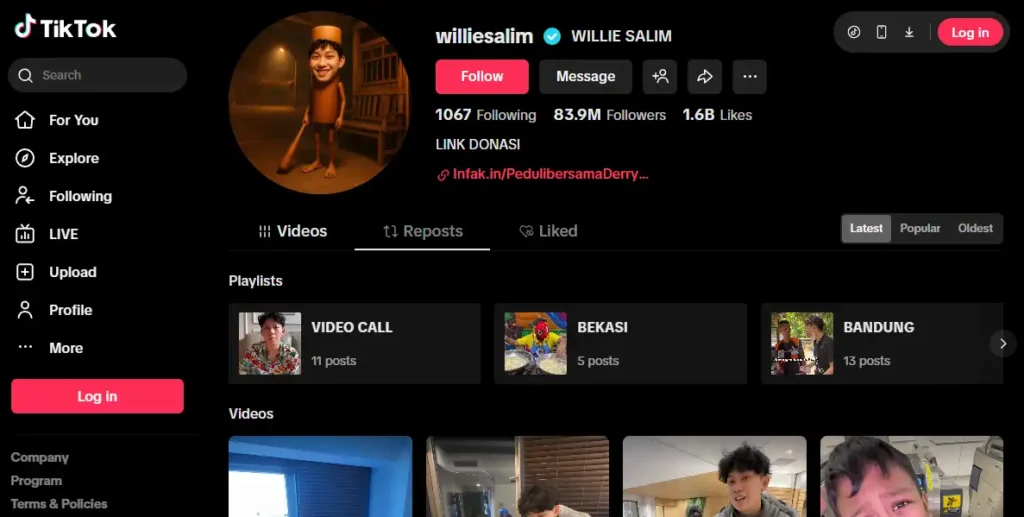 TikTok Willie Salim