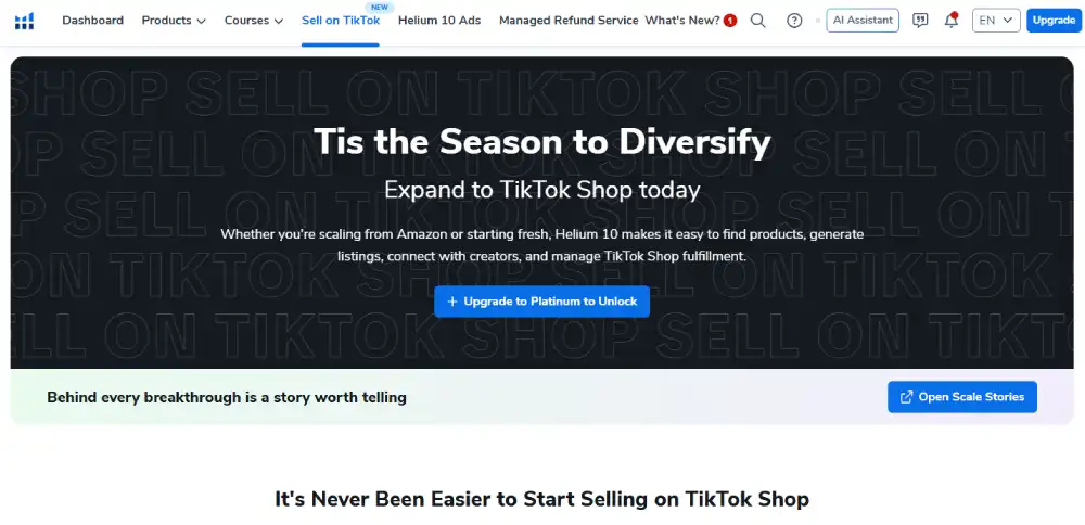 Helium 10 TikTok Shop Launch