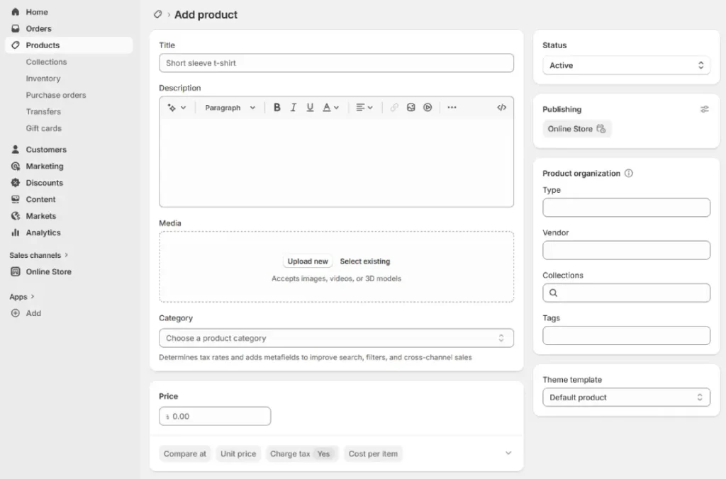 Shopify Product Options