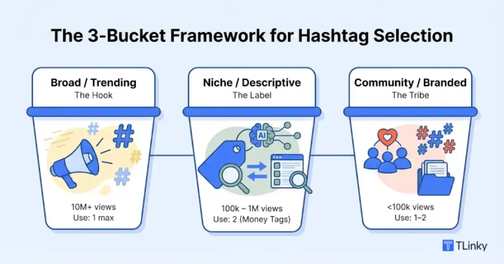 The Bucket Framework for Hashtag Selection