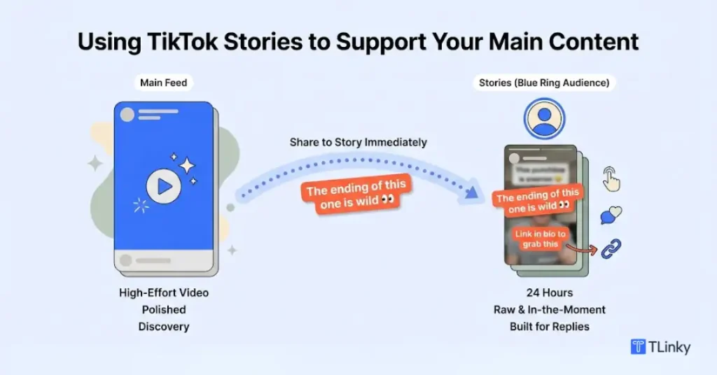 Using TikTok Stories to Support Your Main Content